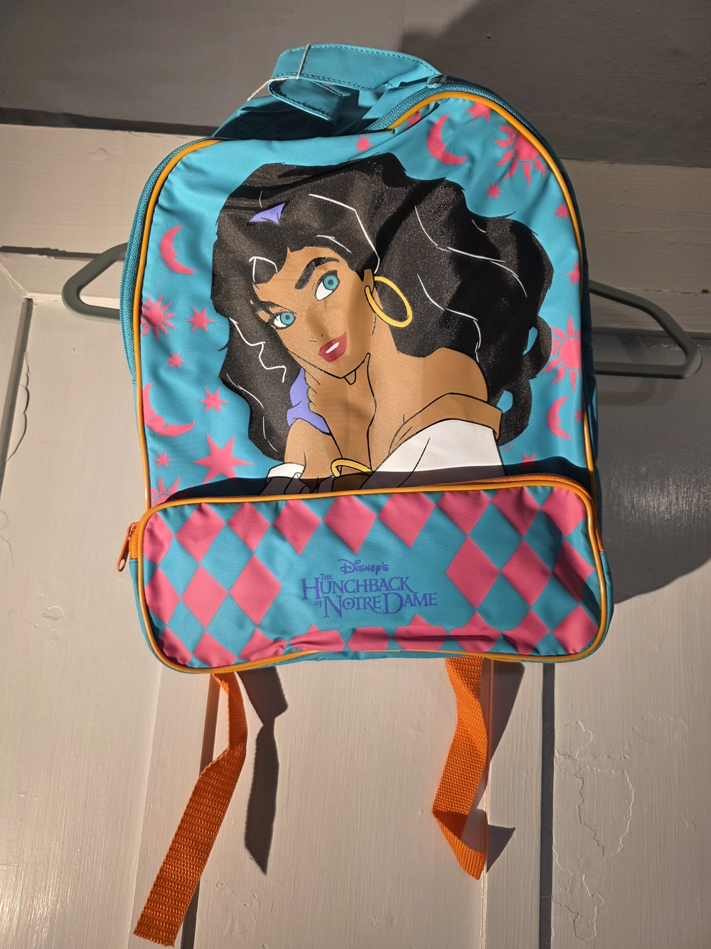 Vintage Disney Esmeralda Backpack - Turquoise & Pink, 1996